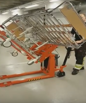 Video 2 showing operation of hospital bed lifter and tilter