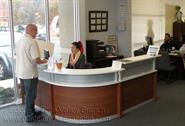 L-Shaped Reception Desk with Round Front