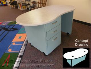 Teacher's Desk - Kidney Shaped - Saratoga, CA